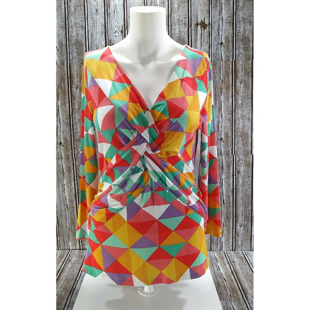 Cable & Gauge Stretch Blouse Sz Medium